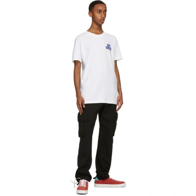 Shop Off-white White Arrows Hand Logo T-shirt In White Light Bl