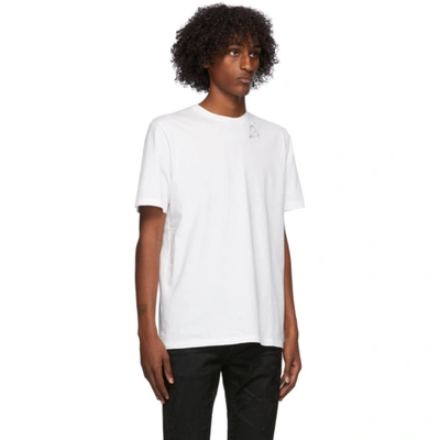 Shop Saint Laurent White Heart Trap T-shirt In 9152 Natgry