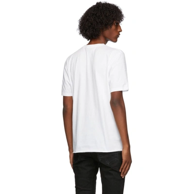 Shop Saint Laurent White Heart Trap T-shirt In 9152 Natgry