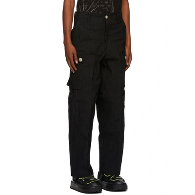 Shop Sankuanz Black Ripstop Cargo Pants