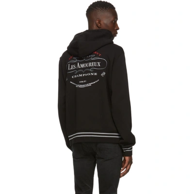 Shop Amiri Black 'les Amoureux' Hoodie