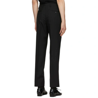 Shop Saint Laurent Black Wool Trousers In 1000 Black