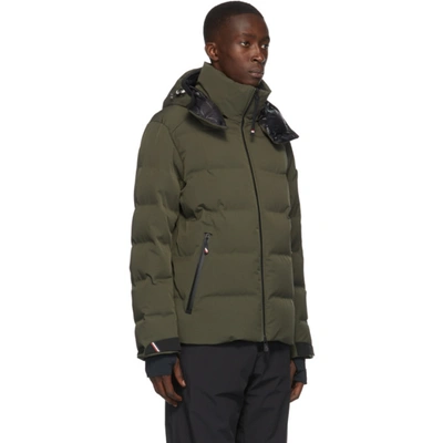 Shop Moncler Green Down Montgetech Jacket In 833 Green