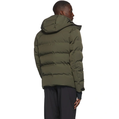 Shop Moncler Green Down Montgetech Jacket In 833 Green