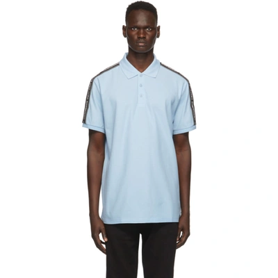 Shop Burberry Blue Stonely Polo In Blue A1397