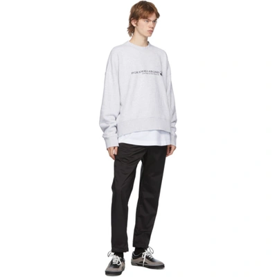 Shop Palm Angels Grey 'palm Airlines' Sweatshirt In Grey/black