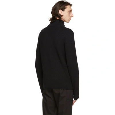 Shop Hugo Black Wool Sambreno Sweater In 1 Black