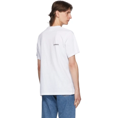 Shop Vetements White Logo Front Back T-shirt