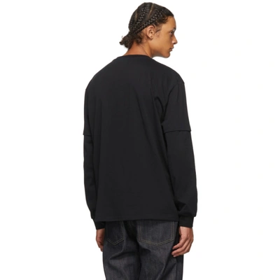 Shop Jw Anderson Black Trompe Loeil Long Sleeve T-shirt In Black 999