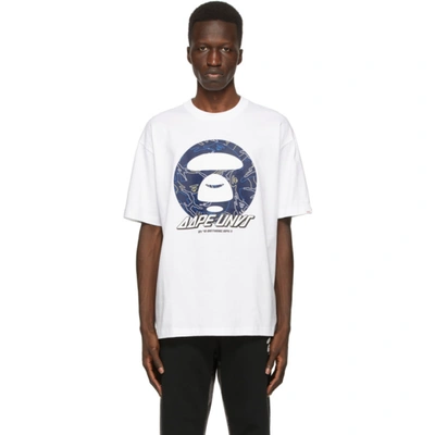 AAPE BY A BATHING APE 白色 UNIT LOGO T 恤