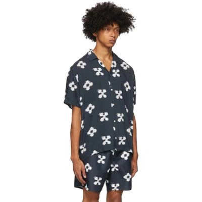 Shop Saturdays Surf Nyc Saturdays Nyc Navy Floral Canty Ikat Shirt In Midnight