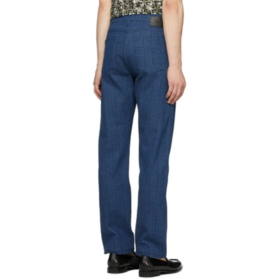 Shop Fendi Blue ' Laser' Jeans In F0qg0 Blue