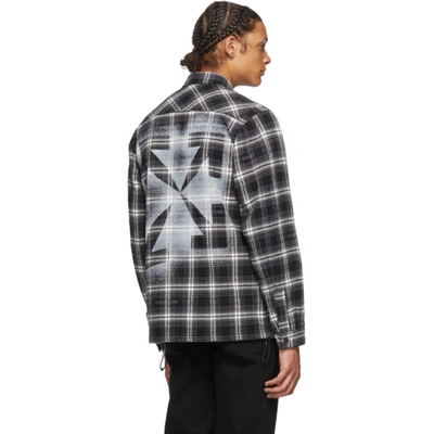 Shop Off-white Grey Check Arrows Stencil Jacket In Black