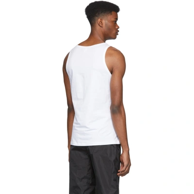 Shop Versace Underwear Black Gianni  Tank Top In A1001 White