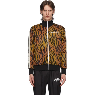 Shop Palm Angels Black & Orange Tiger Classic Track Jacket