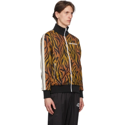 Shop Palm Angels Black & Orange Tiger Classic Track Jacket