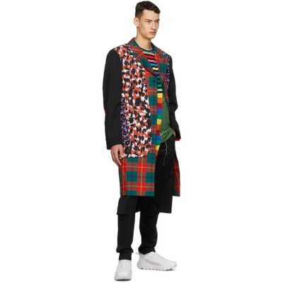 Shop Comme Des Garçons Homme Deux Multicolor Tartan & Leopard Coat In 1 Aptn