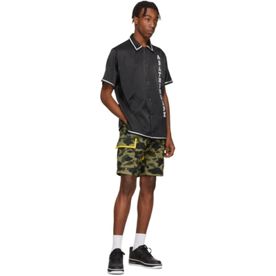 Shop Bape Black Relaxed Classic Disco Short Sleeve Shirt In Blk