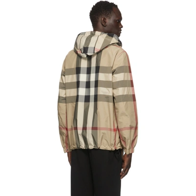 Shop Burberry Reversible Beige And Black Recycled Nylon Jacket In Archv Beige