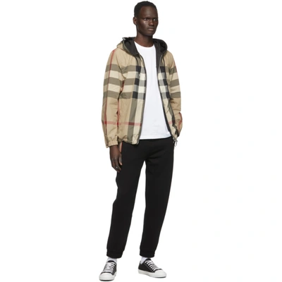 Shop Burberry Reversible Beige And Black Recycled Nylon Jacket In Archv Beige