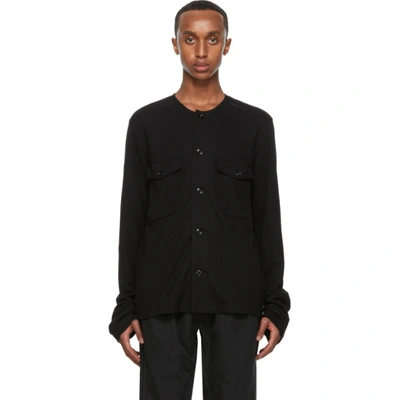 Shop Lemaire Black Felted Shirt In 999 Black