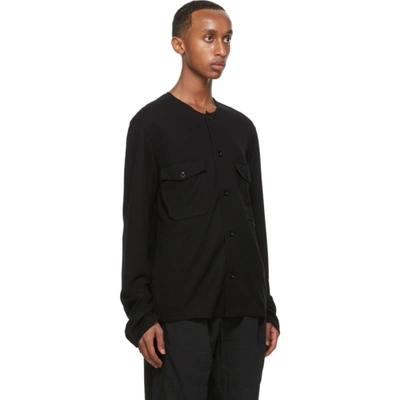 Shop Lemaire Black Felted Shirt In 999 Black