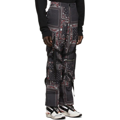 Rogic Black & Red Paisley Cargo Pants In Black/red | ModeSens
