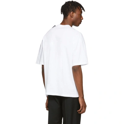 Shop Balenciaga White Logo Tab T-shirt In 9044 White