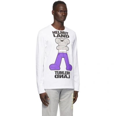 Shop Helmut Lang White Helmut Land® Mascot Long Sleeve T-shirt In Chalk White