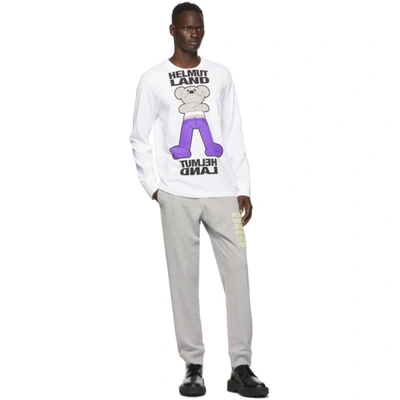 Shop Helmut Lang White Helmut Land® Mascot Long Sleeve T-shirt In Chalk White