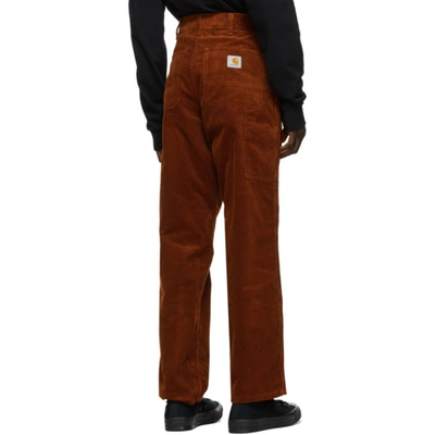 Shop Carhartt Brown Corduroy Single Knee Trousers In 0e902 Brand