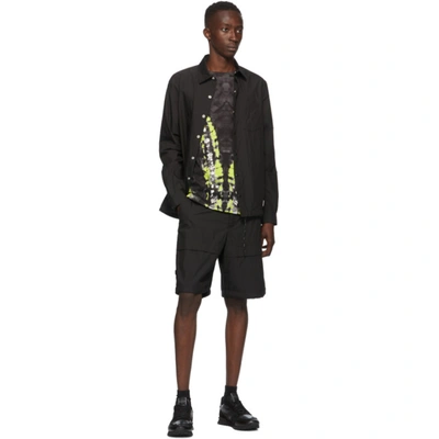 Shop Valentino Black 'vltn' Tag Bermuda Shorts In 0no Nero