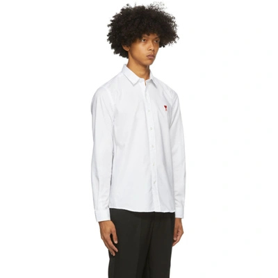 Shop Ami Alexandre Mattiussi White Button-down Ami De Coeur Shirt In White 100