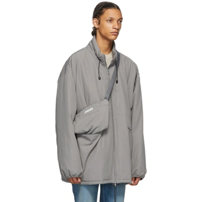 Shop Maison Margiela Grey Recycled Packable Sports Coat In 858 Medgrey