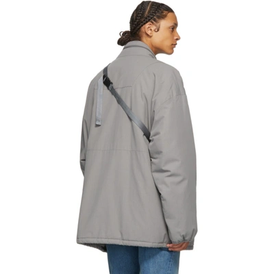Shop Maison Margiela Grey Recycled Packable Sports Coat In 858 Medgrey