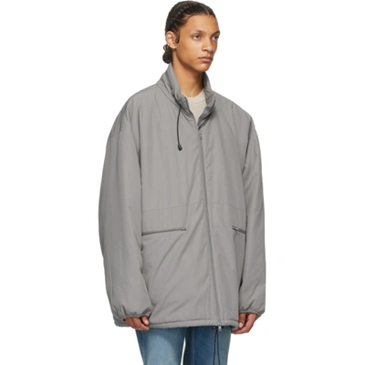 Shop Maison Margiela Grey Recycled Packable Sports Coat In 858 Medgrey