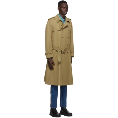 Shop Gucci Tan Wool Trench Coat In 2025 Camel