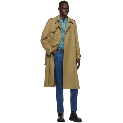 Shop Gucci Tan Wool Trench Coat In 2025 Camel