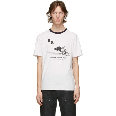 Shop Golden Goose White Adamo ' Star Challenge' T-shirt In 10328 Vinta