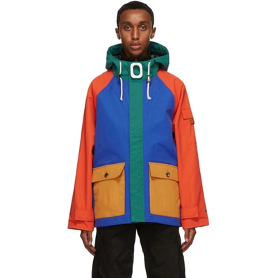 Shop Jw Anderson Red & Blue Jwa Puller Hooded Jacket In 454redblue