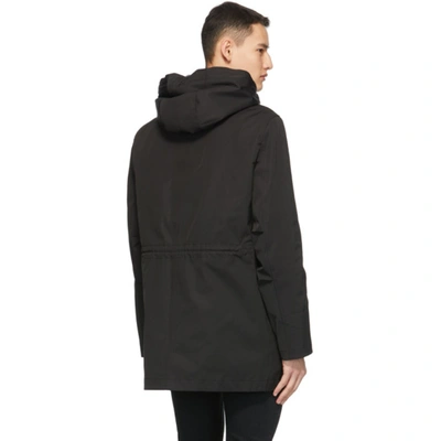 Shop Yves Salomon Black Down Nat Brown Parka In A0754 Brown