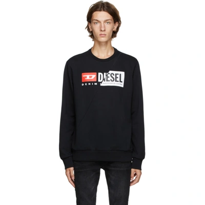 Shop Diesel Black S-girk Cuty Sweatshirt In 900 Black