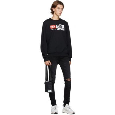 Shop Diesel Black S-girk Cuty Sweatshirt In 900 Black