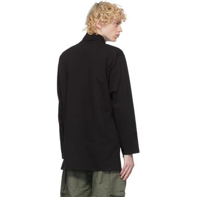 Shop Engineered Garments Black Jersey Mock Turtleneck In Dz020 Black