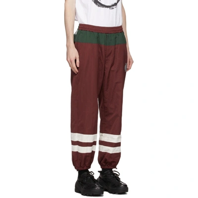 Shop Undercover Burgundy & Green Graphic Lounge Pants In Bord Base