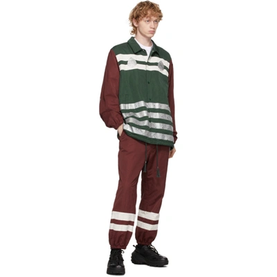 Shop Undercover Burgundy & Green Graphic Lounge Pants In Bord Base