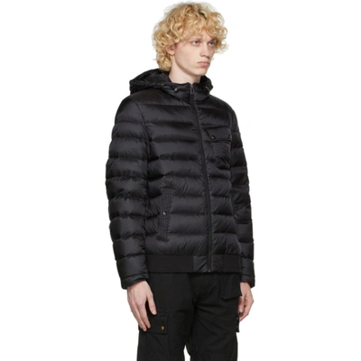 Shop Belstaff Black Down Streamline Puffer Jacket In 90000 Black