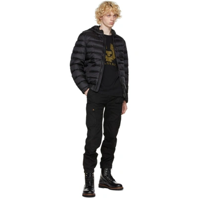 Shop Belstaff Black Down Streamline Puffer Jacket In 90000 Black
