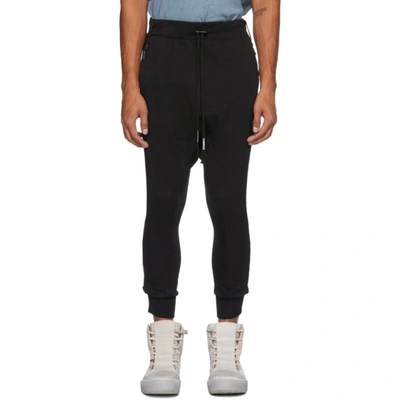 Shop Boris Bidjan Saberi Black Object-dyed Lounge Pants