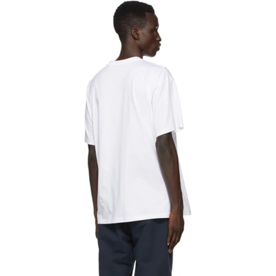 Shop Burberry White Tb Monogram Emerson T-shirt